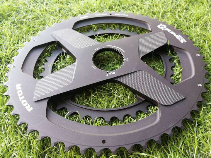 ใบสำหรับจานหน้า ROTOR Q RING OVAL Chainrings 52/36T Black Lazada.co.th