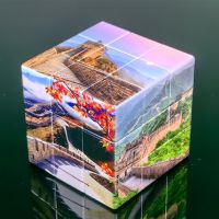 3x3x3 UV Printing The Great Wall Magnetic Magic Cube Professional 3×3 Speed Puzzle Fidget Toy Magnet Cubo Magico Gift For Kids Brain Teasers