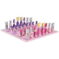 Travel Chess Set with Chess Board Educational and Adults Pink