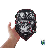 Gorilla Piston Large Back Patch for Custom Biker Vest