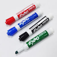 4ชิ้นแต่ละสี Sharpie EXPO กลิ่นต่ำแห้งลบเครื่องหมายน้ำมันกระดานไวท์บอร์ดเขียนเครื่องหมายสิ่วเคล็ดลับ