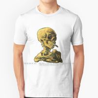 Vincent Van Gogh-" Skull Of A Skeleton With Burning Cigarette " T Shirt Cotton 6Xl Oil Vincent Van Gogh Skull Of A Skeleton