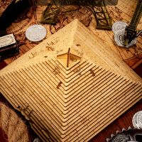 Wooden Puzzle Pyramid Toys IQ Jigsaw Puzzle Toy Brain Tea Ten Level Difficultly Tangram Board Games Toy For Adults Citizens Gift