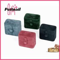 PETINAIL อุปกรณ์เสริมต่างหูแหวนสีกำมะหยี่ขนาดเล็กพกพาได้,กล่องจัดระเบียบกล่องเก็บเครื่องประดับกล่องใส่อัญมณี