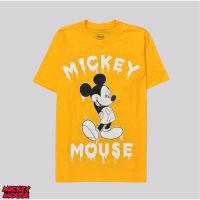 เสื้อยืดมิคกี้เม้าส์ Mickey Mouse การ์ตูนลิขสิทธิ์แท้ รุ่นMKH363 สีเหลือง Supercomics