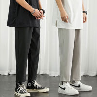 Mens Loose All-match Sports Pants Breathable Ice Silk Casual Pants