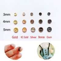 50pcs 3mm 4mm 5mm Mini buttons metal mixed color round bread buttons doll buttons for 1/12 1/6 diy sewing blyth doll clothing