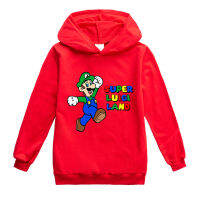 [ในสต็อก] Super Mario Bros เด็กวัยหัดเดินแขนยาวฤดูใบไม้ผลิและฤดูใบไม้ร่วง Hoodies สำหรับวัยรุ่นเด็กสาวเด็กเสื้อผ้า2023 Hoody แจ็คเก็ต Lesure การ์ตูนผ้าฝ้ายผสม