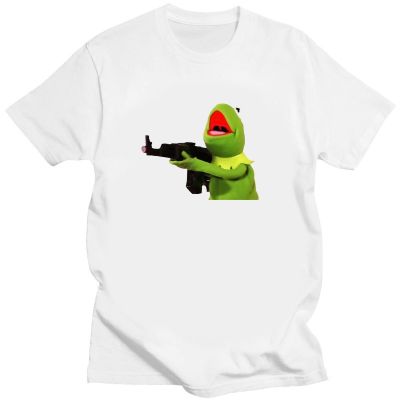 Kermit เสื้อยืดพิมพ์ลายกบตลกมาใหม่ล่าสุดเสื้อคอกลมแขนลำลองขาสั้นแฟชั่นพิมพ์ลาย100% เสื้อท่อนบนคอกลมใหม่ฤดูร้อนเสื้อยืดตลก
