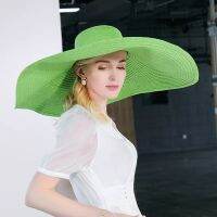 【CC】 straw hat 25cm large brim wholesale sun ultra-thin breathable summer travel men and women