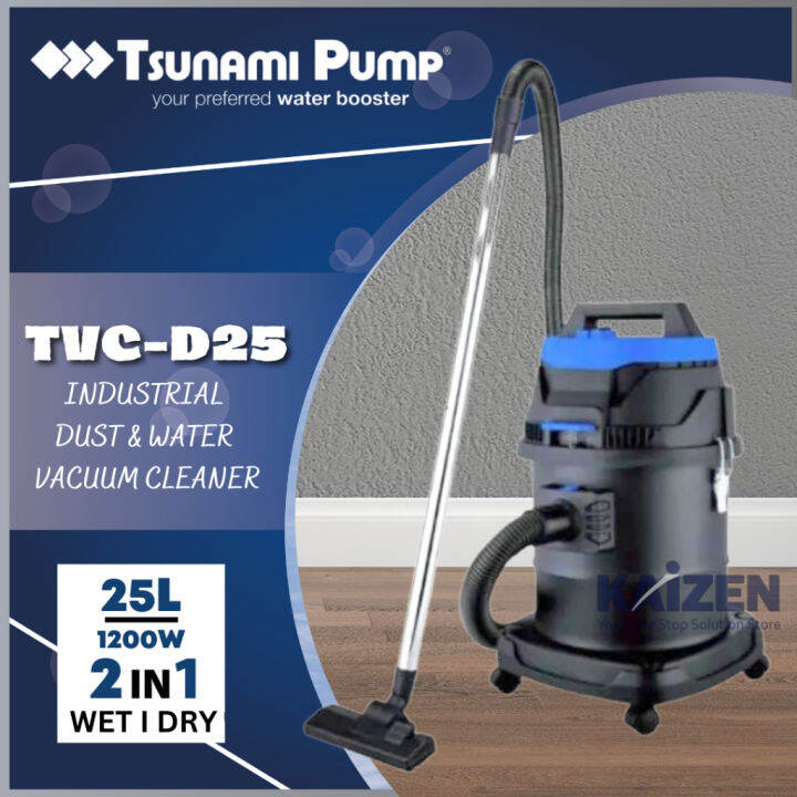 TSUNAMI TVC-D25 2 In 1 Industrial Dust & Water Vacuum Cleaner Series ...