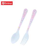 Srithai Melamine ชุดช้อนส้อมคาว เมลามีน ลาย My melody flower SP/F 358