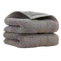 Set of 2 35x35cm 35x75cm 70x140cm Bathroom Cotton Towels Sets Hand Face Beach Towels Adult Kids Home Absorbent Soft Towels Grey Knitting  Crochet