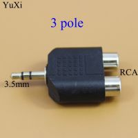 3.5Mm/6.35 Female ถึง2 RCA ตัวผู้แจ็คตัวผู้ F/M หรือ M/f ไปเป็น2ดูเอิ้ล RCA ปลั๊กตัวเมีย AV สเตอริโออะแดปเตอร์เสียง Y ปลั๊กตัวแยกสัญญาณ