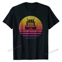 Vintage Trucker Truck Driver Silhouette Distressed Shirt On Sale Student Tees Design Tshirts Cotton Normal