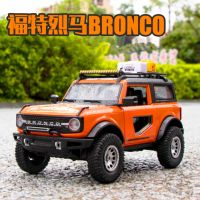 1:32 Ford Bronco Lima Travel Edition Alloy Car Model Diecasts Metal Modified Off-road Vehicles Car Model Sound Light Kids Gifts