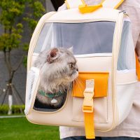 ♂☜❉ Cat Carrier Fashion Large capacity Breathable Shoulder Cat Backpack Going Out Portable Cat Bag Pet Carrier for Cat Supplies