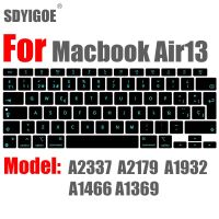 ES FR RU ฝาครอบแป้นพิมพ์แล็ปท็อปสำหรับ Macbook Air 13 M1 A2337ฟิล์มซิลิโคนป้องกันเคสคีย์บอร์ด Air13 A2179 A1932ฝาครอบ A1466