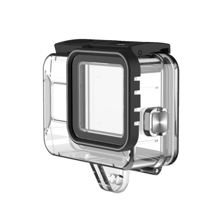 กล่องใส่โทรศัพท์ใต้น้ำ50ม-ฝาครอบกันน้ำสำหรับ-gopro-hero-อุปกรณ์เสริมกล้องถ่ายภาพโปร่งใสเลนส์8กระจกนิรภัยสีดำ