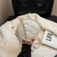 [COD] Western-style bag women 2023 new popular rhombic simple and versatile round one-shoulder Messenger womens