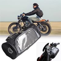 Motorcycle Front Handlebar Storage Bag Universal Waterproof Front Touch Screen Storage Bag Car Bicycle Handle Bag Big Capacity Pipe Fittings Accessori