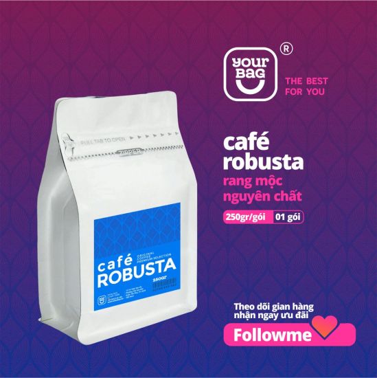 Cà phê xay sẵn - cà phê nguyên chất rang mộc robusta. vị đắng - ảnh sản phẩm 1