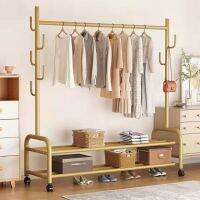 [COD] extra thick clothes hanger floor coat vertical bedroom simple wardrobe living room