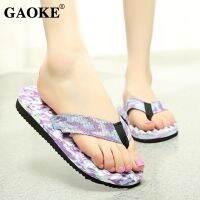 2023 Slippers Massage Durable Flip Flops Beach Sandals Female Wedge Shoes Room Footwear