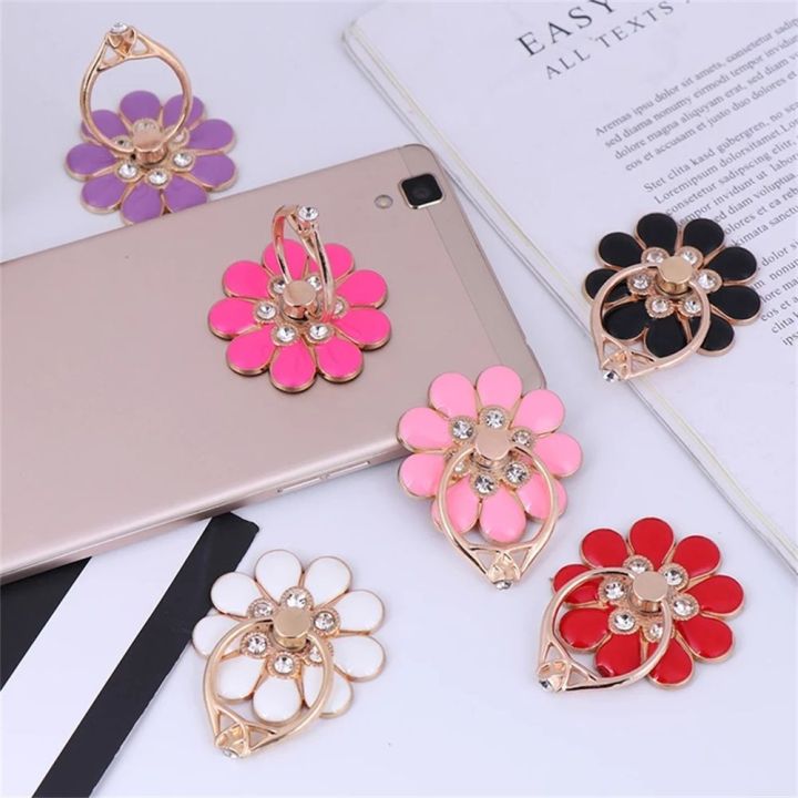 Universal 360 Rotating Finger Ring Stand Holder For Cell Phone FLOWER All  Colors