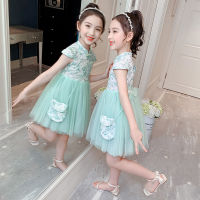 Summer Princess Dresses  Tutu Dress For Girls Wedding Kids Dress With Cloak Birthday Party Costumes Children Clothes 3-12Y