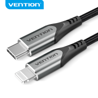 【COD】Vention สาย Lightning USB-C เป็น Lightning Fast PD สายชาร์จ MFi ได้รับการรับรอง 3A Data Cable สำหรับอุปกรณ์ iOS USB-C to Lightning PD สายชาร์จเร็ววันที่