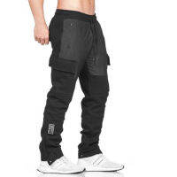 Men Cotton Joggers Pants Pockets Overalls Gym Running Trousers Casual Pockets Mens Fitness Sports Pants