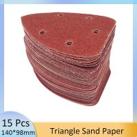 15pcs 140x98MM Sandpaper Triangle Sand Paper Hook Loop Sanding Disc For Car Polishing Grit 40-1000