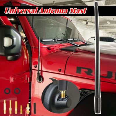 13in Antenna Aerial For Jeep Wrangler JK JKU JL JLU Rubicon Sahara Gladiator Reception Mast Adapter Car Accessories 2007 - 2021