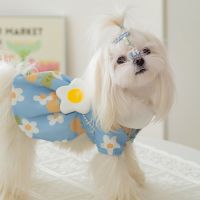 Summer Dog Dress Fashion Puppy Princess Skirt Cute Print Dog Wedding Dress Soft Cat Clothing Pet Kitten Dress Chihuahua Clothes Dresses