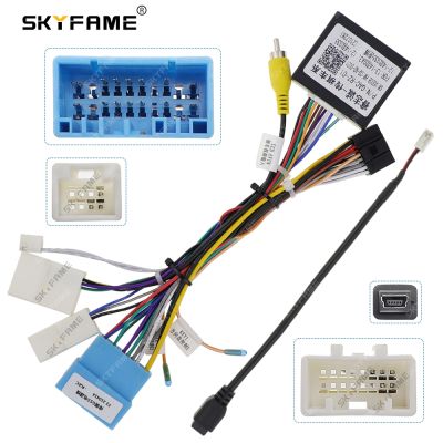 SKYFAME 16Pin Car Wiring Harness Adapter With Canbus Box Decoder For GAC Trumpchi GA3 GA5 Android Radio Power Cable