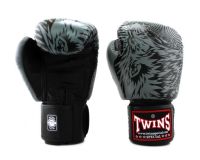 Twins special Boxing Gloves Fancy FBGVL3-50 Wolf Gray Black 8,10,12,14 ,16 oz Muay Thai Sparring MMA K1 นวมซ้อมชกทวินส์ สเปเชี่ยล แฟนซี ดำ หมาป่าสีเทา หนังแท้ 100%