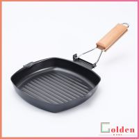 Goldenกระทะย่าง เครื่องครัวแบบพกพา ด้ามพับได้  Saucepan