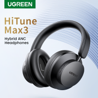 UGREEN Hi-Res Hitune Max3 หูฟังไร้สาย ANC Bluetooth Headset 5 Mic พร้อมสายสัญญาณเสียง 3.5 มม. ชุดหูฟังสำหรับเล่นเกม Black