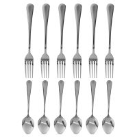 Set of 12, Stainless Steel Dinner Forks and Spoons, Find Top Heavy-Duty Forks (8 Inch) and Spoons (7 Inch) Cutlery Set