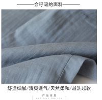 READY STOCK pajamas mens summer short-sleeved trousers thin cotton gauze casual cotton youth can be outside