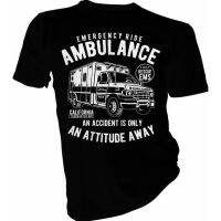 New Product Popular Ambulance Emergency Ride California Fashion Men Gym 100% Cotton T-shirt Happy Birthday Christmas Valentines Day Gift