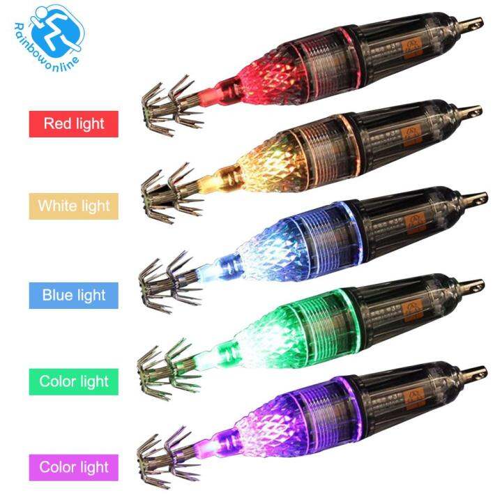 LED Squid Lure Lamp Fishing Squid Octopus Umbrella Hook Attracting