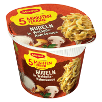 แม็กกี้ พาสต้าซอสครีมเห็ด แบบถ้วย กึ่งสำเร็จรูป 56 กรัม - Maggi 5 Minute Creamy Mushroom Pasta Cup 56g