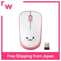 Elecom Mouse Wireless (receiver included) M size 3 button for about 2.5 years does not require battery replacement power saving pink M-FIR08DRPN