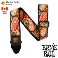 ERNIE BALL® P04696 Midnight Paisley Jacquard Strap สายสะพายกีตาร์ 3in1 ลวดลายศิลปะ สำหรับกีตาร์โปร่ง/กีตาร์ไฟฟ้า/กีตาร์เบส รุ่น Classic Jacquard ** Made in Canada **