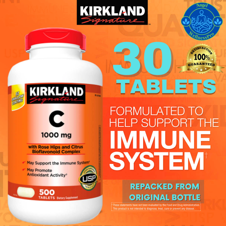 Kirkland Vitamin C 1000mg 30 Tablets AUTHENTIC Lazada PH