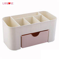 LANLOVEลิ้นชักโต๊ะเครื่องแป้งชั้นวางเครื่องสำอาง6ช่อง1ลิ้นชักเครื่องสำอางกล่องเก็บของสำหรับHome Office Vanitiesเคาน์เตอร์ห้องน้ำ-Top
