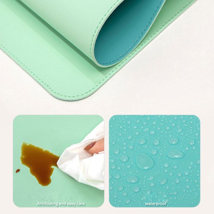 yubeter-double-side-mouse-pad-xxl-large-waterproof-anti-stain-pu-leather-desk-mat-portable-computer-keyboard-table-cover-cushion