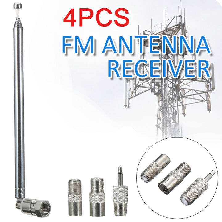 Stiup 4pcs New Telescopic DAB FM Radio Aerial Antenna for HiFi AV